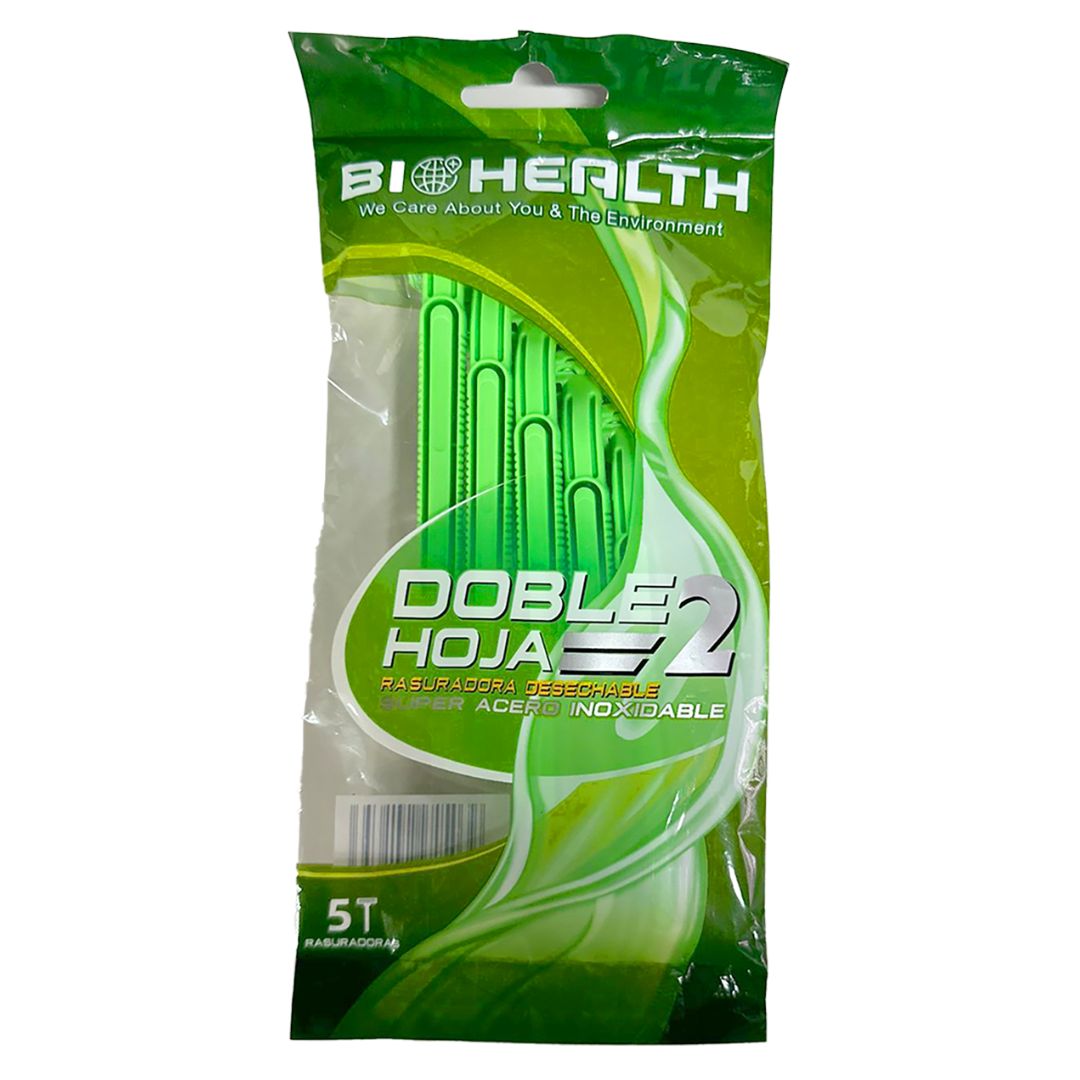 Rasuradora BioHealth 2 Hojas | Paquete de 5 unidades